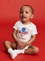 Old Navy x Disney Mickey Mouse Flag Logo-Graphic Bodysuit for Baby