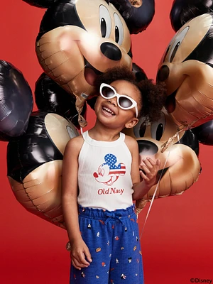Old Navy x Disney Mickey Mouse Flag Logo-Graphic Halter Tank Top for Toddler Girls