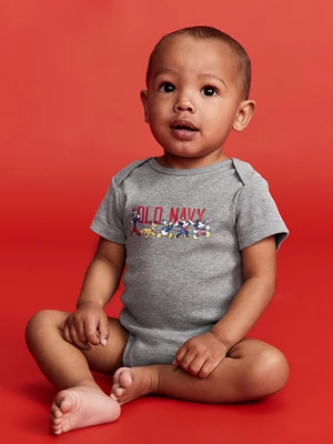 Old Navy x Disney Short-Sleeve Logo-Graphic Bodysuit for Baby