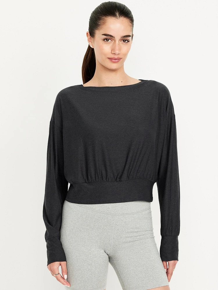 CloudMotion Boat-Neck Top