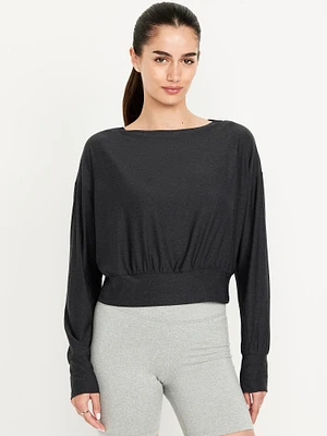 CloudMotion Boat-Neck Top