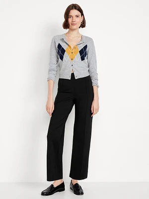 Extra High-Waisted Stevie Straight Ankle Pants