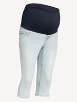 Maternity Rollover-Panel Rockstar Slim Capri Jeans