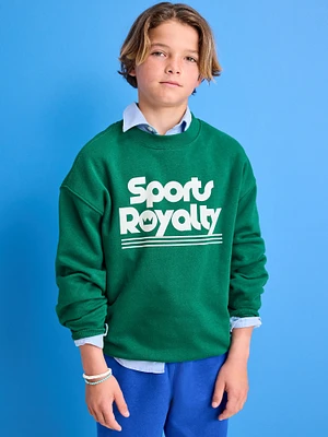 Favorite Fleece Oversized Graphic Fleece Sweatshirt for Boys