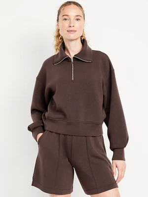 Half-Zip Bounce Fleece Pullover Sweatshirt