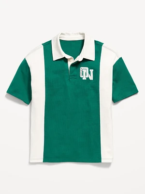 Color-Block ogo-Graphic Polo Shirt for Boys
