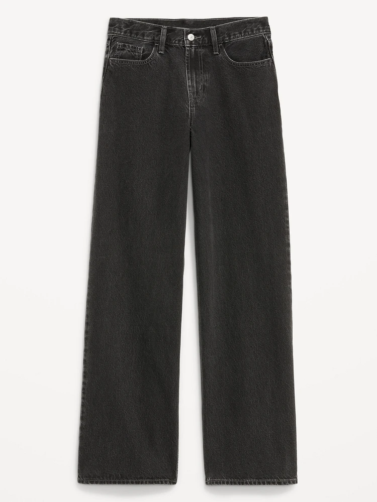 Mid-Rise Wow Baggy Wide-Leg Jeans