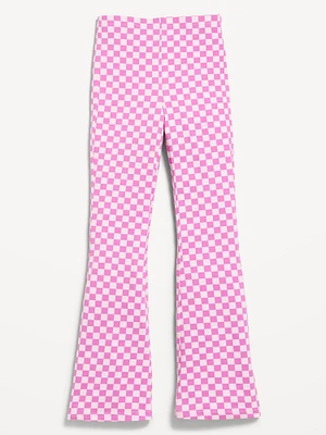 Printed High-Waisted Flared Leggings for Girls