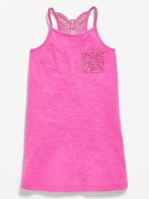 Sleeveless Crochet Racerback Dress for Toddler Girls