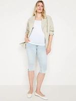 Maternity Rollover-Panel Rockstar Slim Capri Jeans