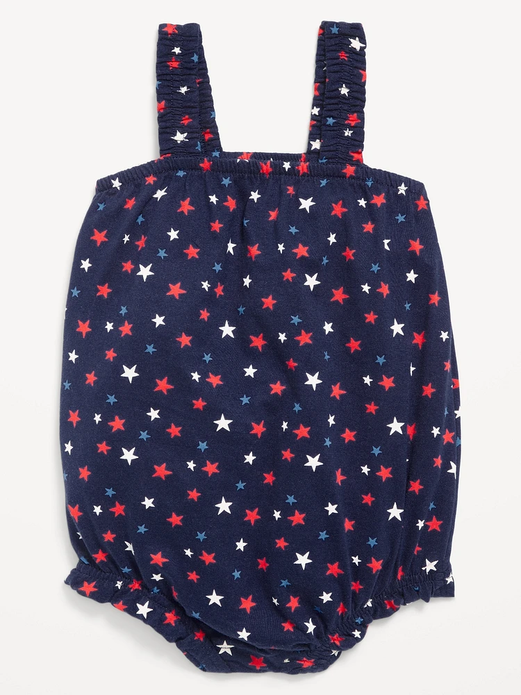 Printed Sleeveless One-Piece Romper for Baby