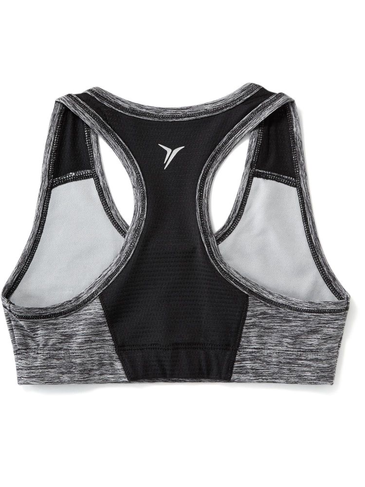 Mesh-Trim Racerback Sports Bra for Girls