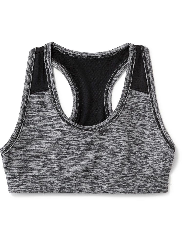 Mesh-Trim Racerback Sports Bra for Girls