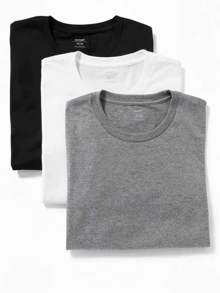 Go-Dry Crew-Neck T-Shirts 3-Pack