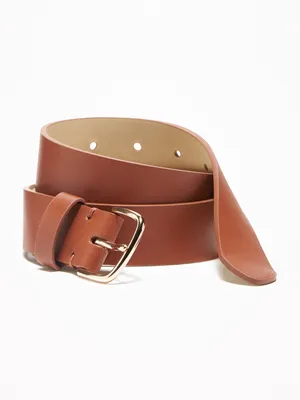 Faux-Leather Belt For Women