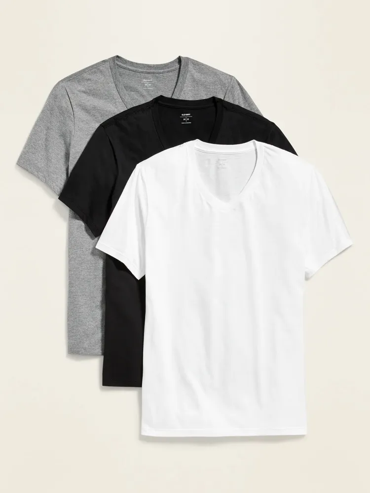 Go-Dry V-Neck T-Shirt 3-Pack for Men