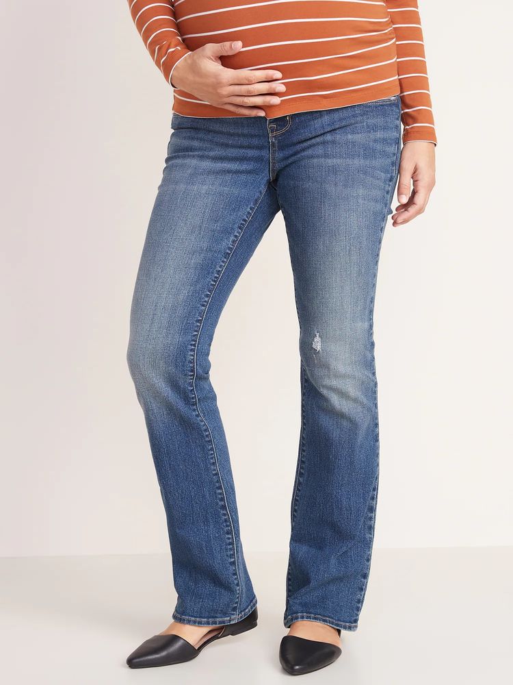 Old Navy Maternity Side-Panel Boot-Cut Jeans