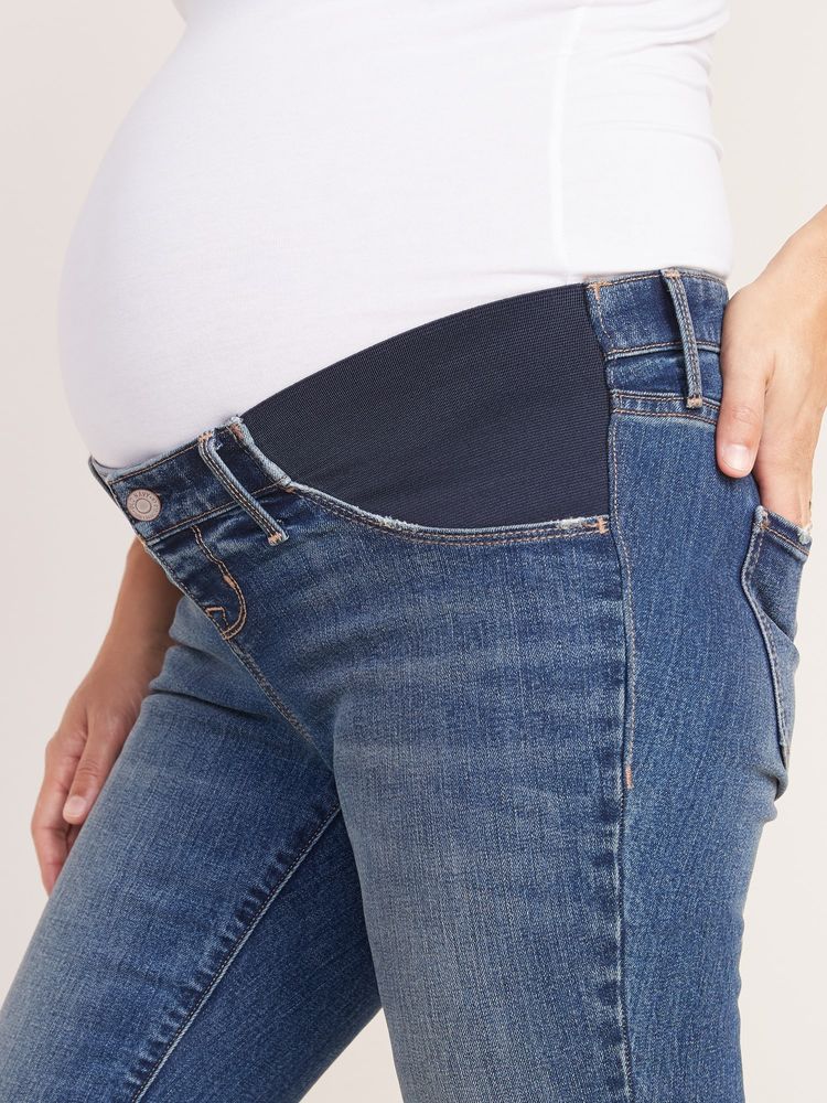 Maternity Side-Panel Boot-Cut Jeans