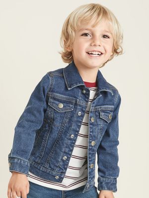 Built-In Flex Jean Jacket for Toddler Boys