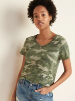 EveryWear Printed V-Neck T-Shirt for Women