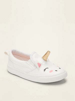 Unisex Unicorn Slip-On Sneakers For Toddler