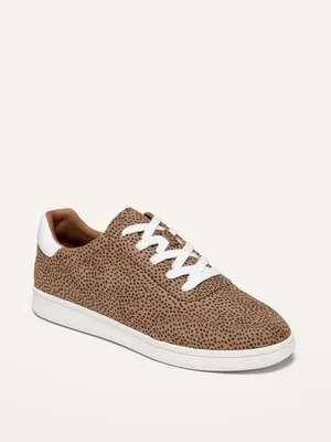 Soft-Brushed Faux-Suede Sneakers For Women