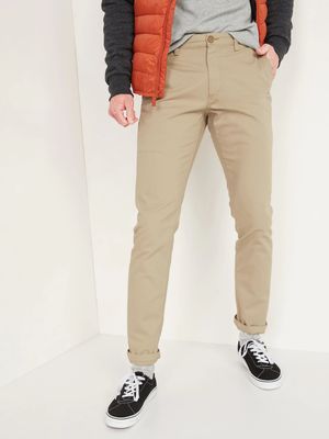 Slim Uniform Non-Stretch Chino Pants for Men