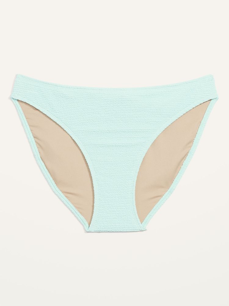 Textured Bikini Swim Bottoms