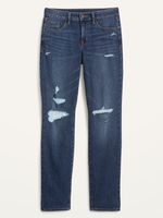 Mid-Rise Power Slim Straight Jeans