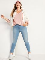 Mid-Rise Light-Wash Skinny Jeans for Women