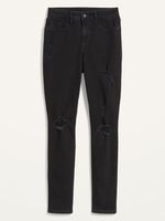 High-Waisted Pop Icon Black Ripped Skinny Jeans