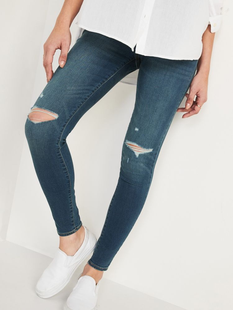 Old Navy Mid-Rise Distressed Rockstar Jeggings for Women