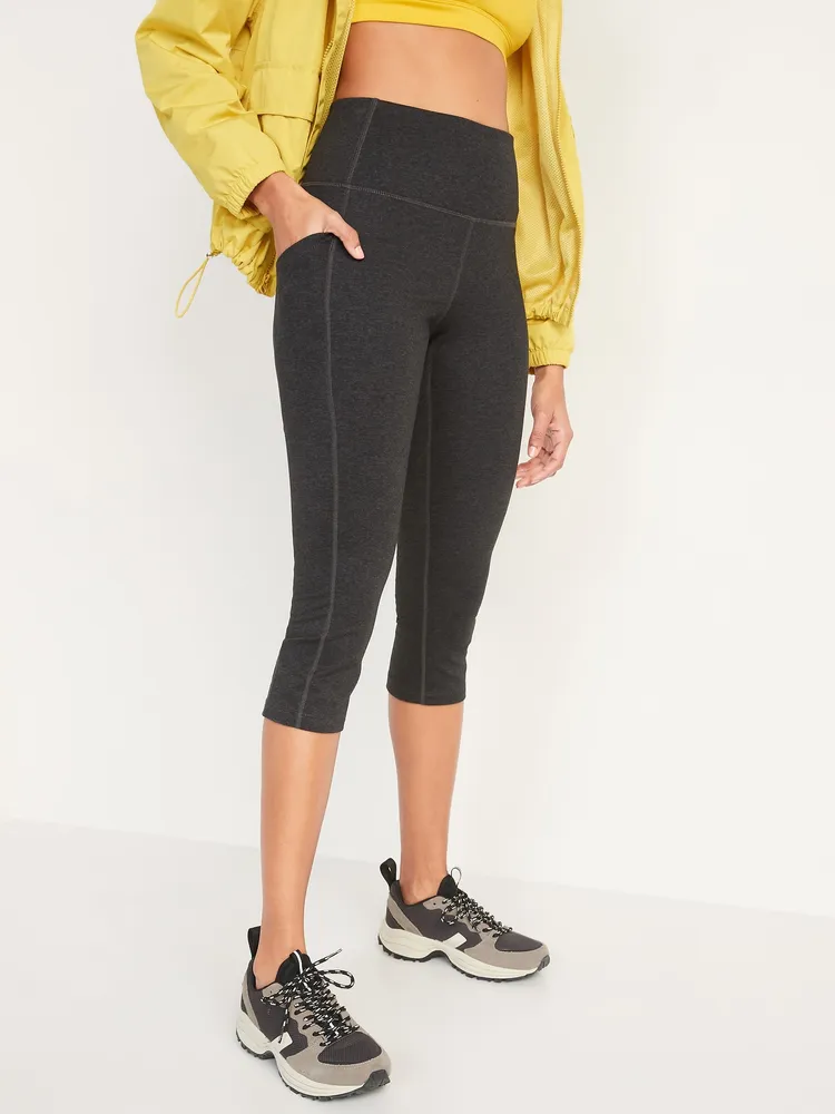 High Waisted Cropped Flare Leggings for Women
