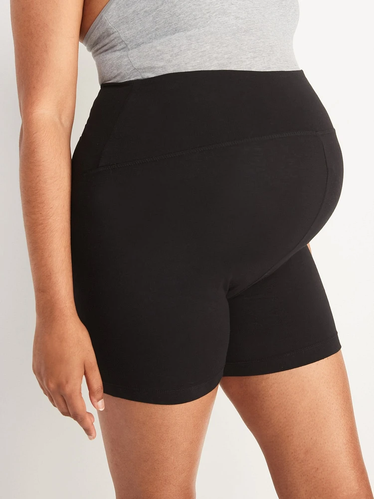 Maternity Full-Panel Biker Shorts -- 6-inch inseam