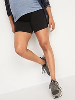 Maternity Full-Panel Biker Shorts -- 6-inch inseam