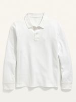 School Uniform Long-Sleeve Polo Shirt for Boys