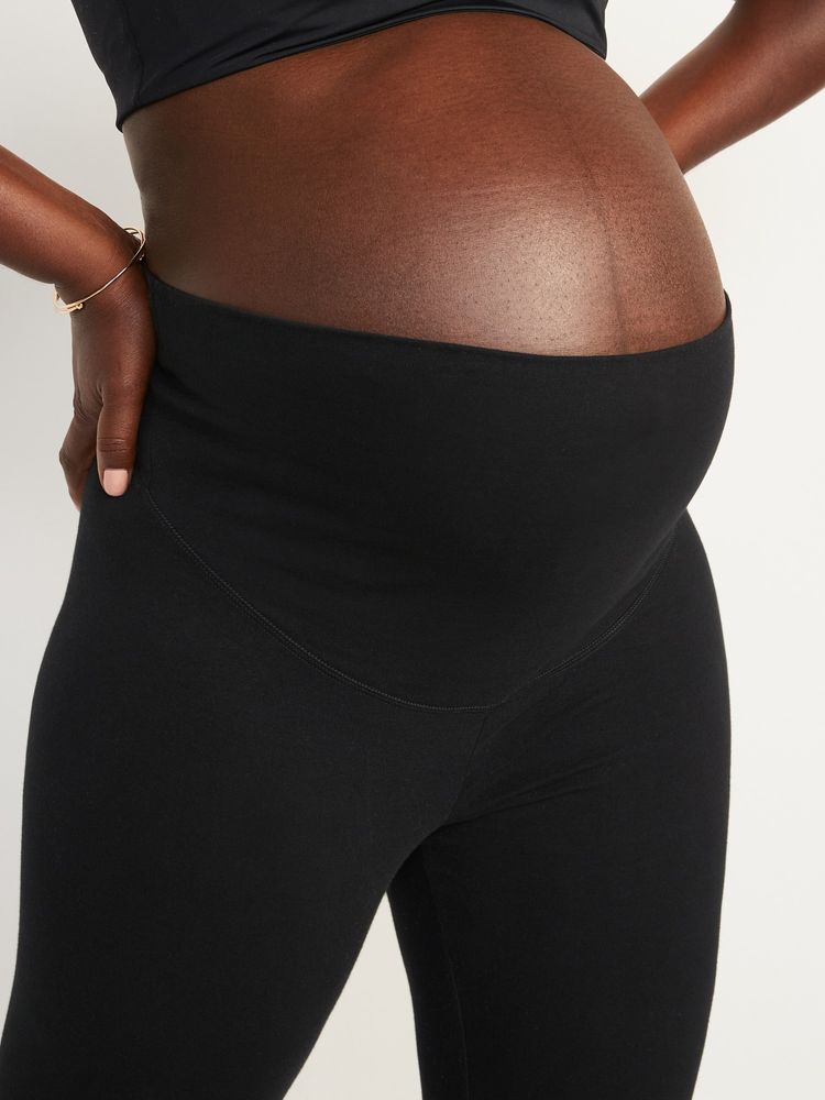 Maternity 2-Pack Full-Panel Cropped Jersey Leggings