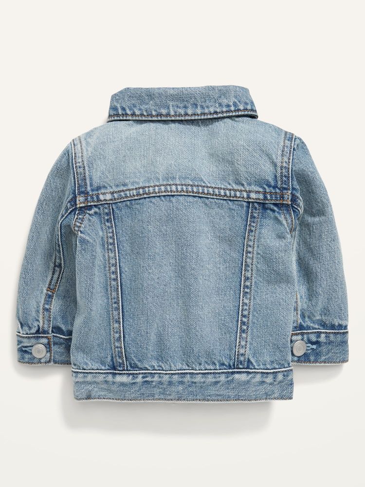 Unisex Light-Wash Jean Jacket for Baby