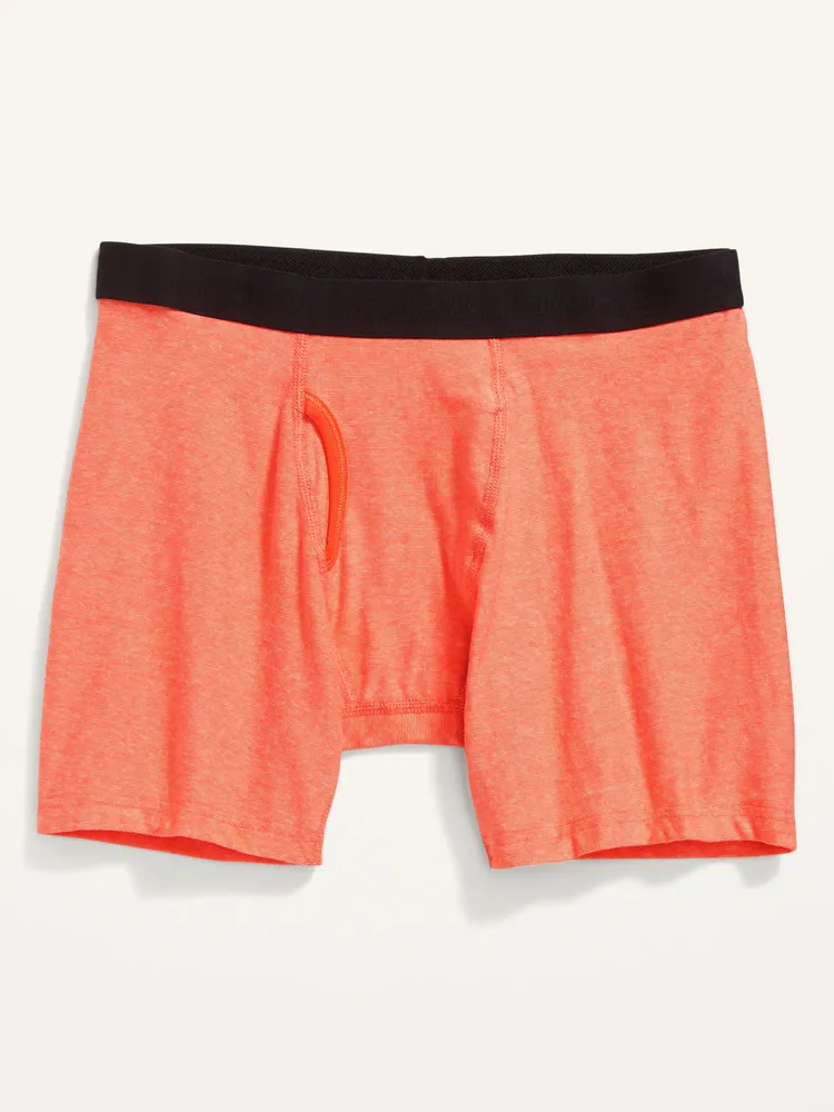 Soft-Washed Built-In Flex Boxer-Briefs Underwear 5-Pack for Men --  6.25-inch inseam