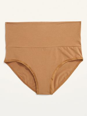 Maternity Rollover-Waist Supima® Cotton-Blend Hipster Underwear