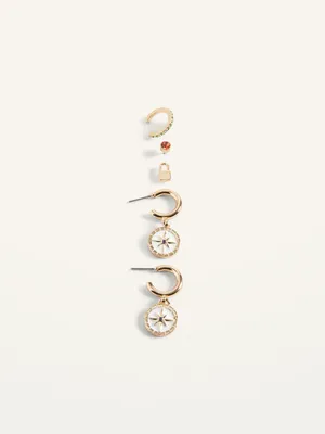 Gold-Toned Earring Variety 5-Pack for Women