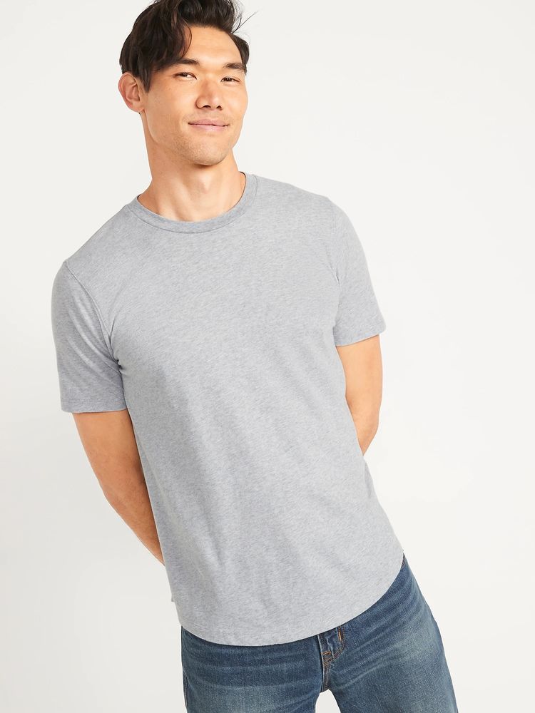 Soft-Washed Curved-Hem T-Shirt