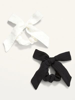 Ribbon Bow Hair Tie 2-Pack for Women