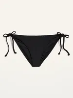 Low-Rise String Bikini Swim Bottoms