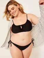 Low-Rise String Bikini Swim Bottoms