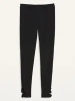 Old Navy High-Waisted Double-Knot Ankle Leggings -BLACK-EXTRA SMALL