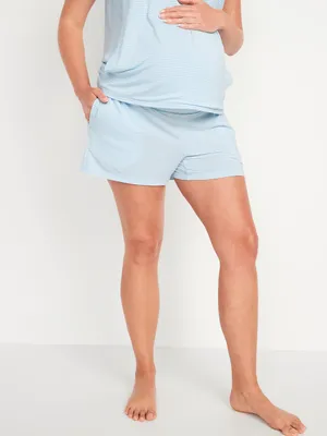 Maternity Rollover-Waist Ultra-Soft Sunday Sleep Shorts -- 3.75-inch inseam