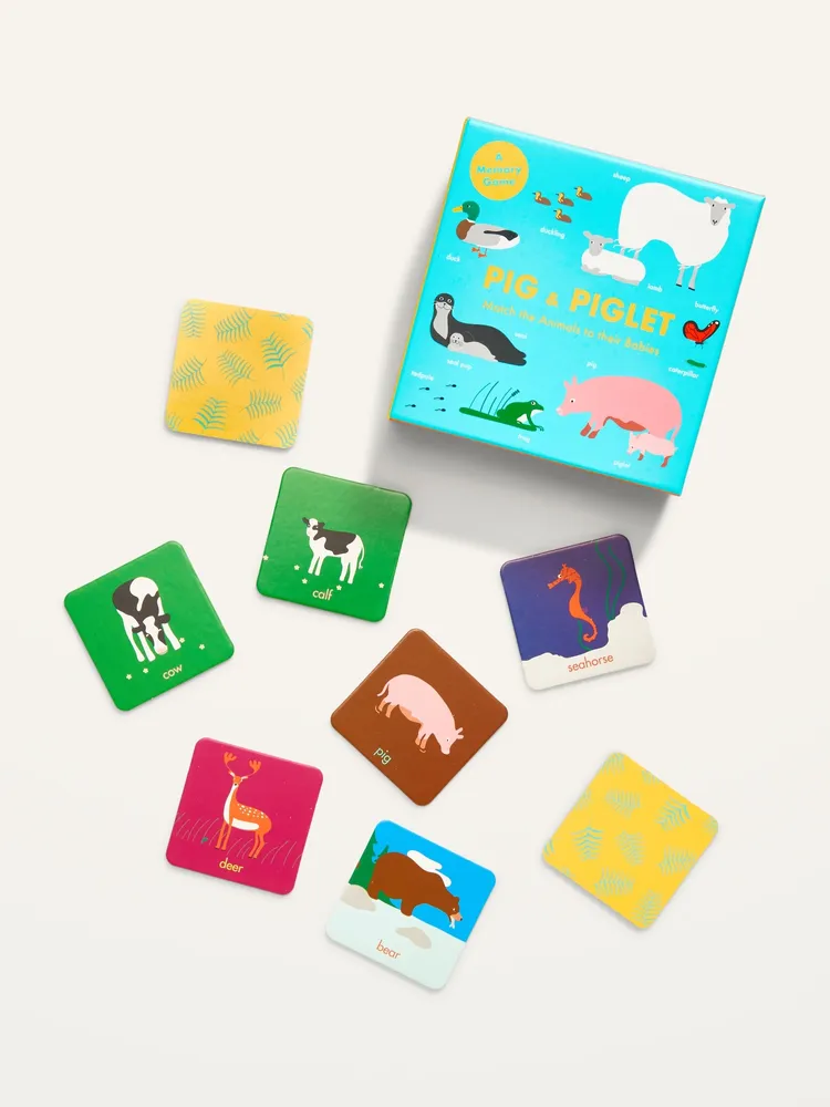"Pig & Piglet" Memory Game for Kids & Toddler