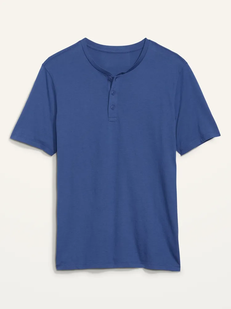 Soft-Washed Short-Sleeve Henley T-Shirt