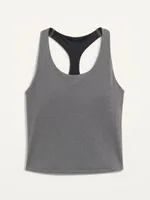 PowerSoft Racerback Crop Tank Top